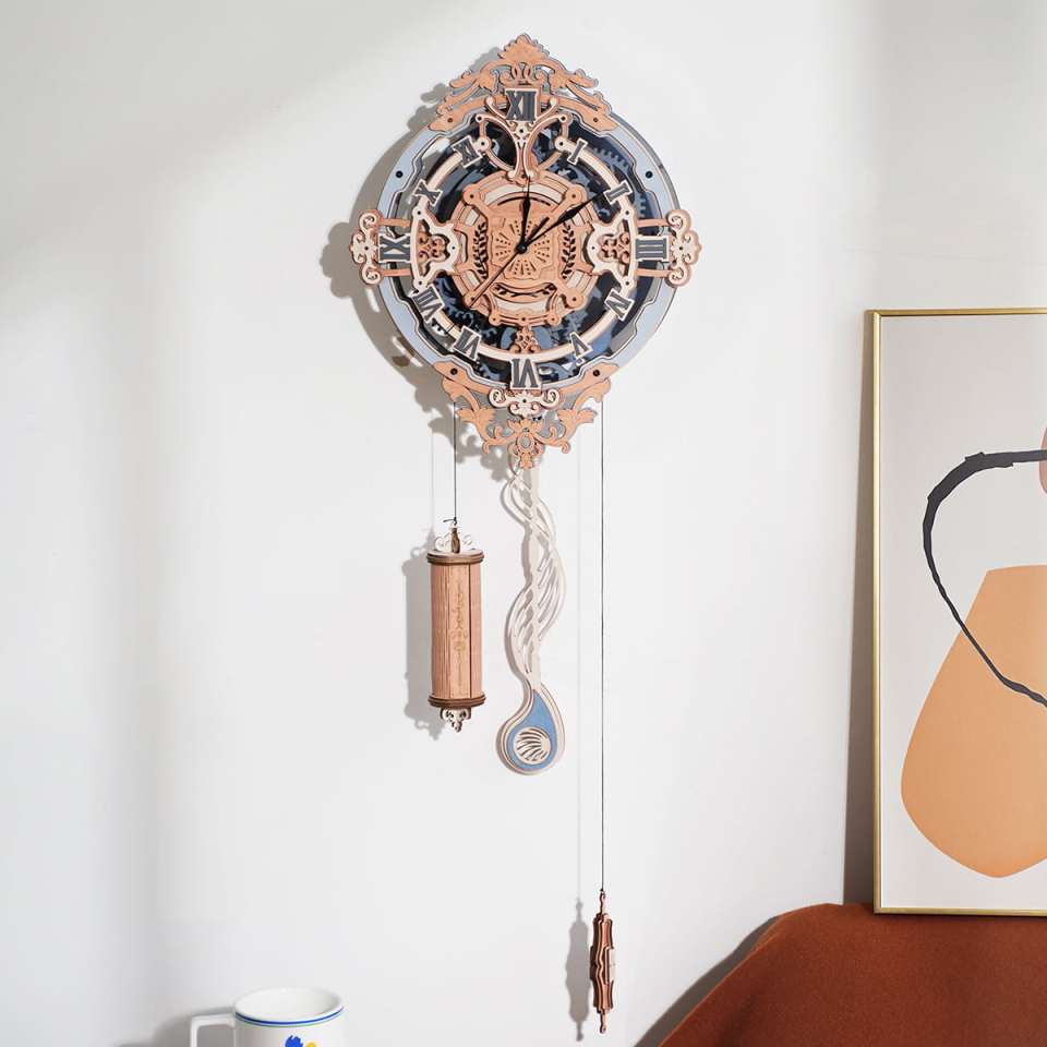 ROKR Romantic Note Wall Clock LC701 wall-hanging clock with pendulum