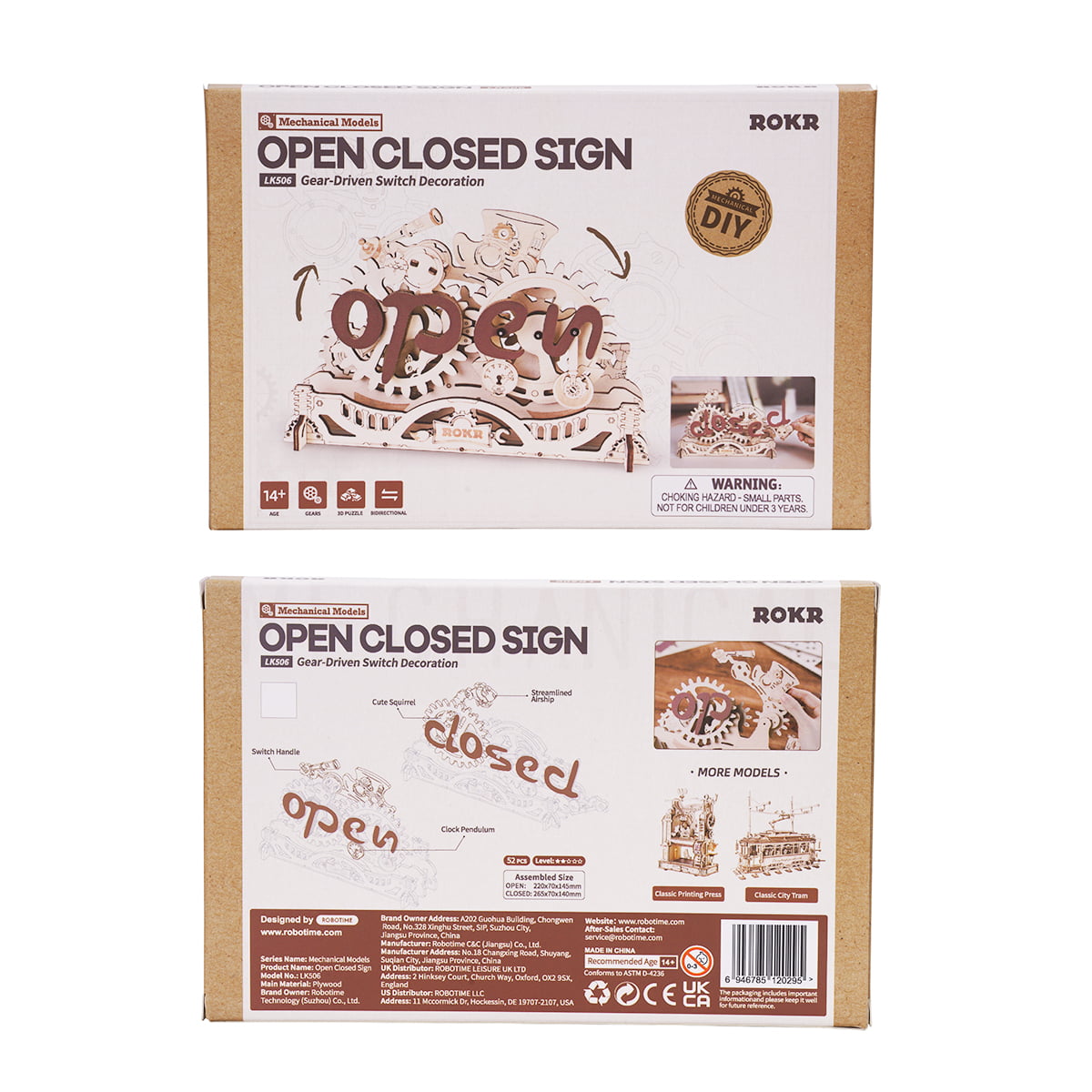 ROKR Open Closed Sign LK506 product packaging box