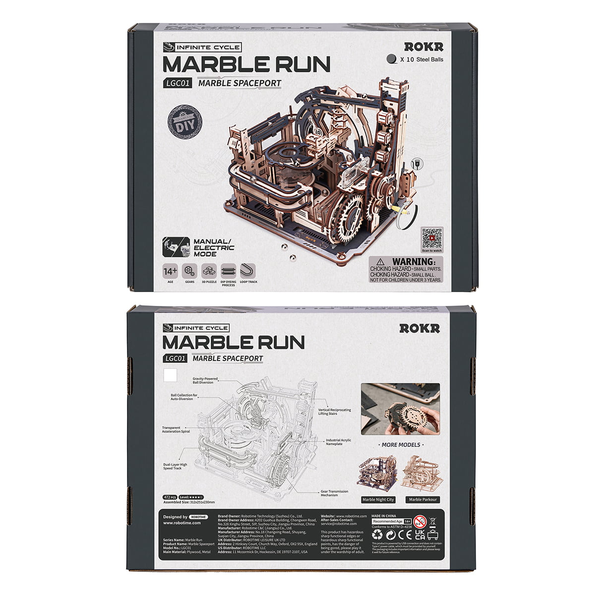 ROKR Marble Spaceport LGC01 product packaging box