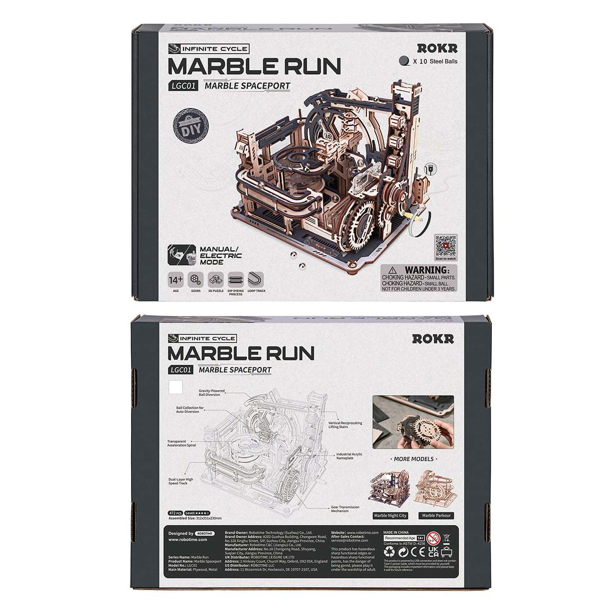 ROKR Marble Spaceport LGC01 product packaging box