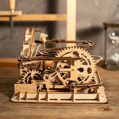 ROKR Marble Parkour LG501 wooden kit with racetrack marble mechanism