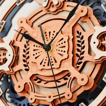 ROKR Romantic Note Wall Clock LC701 close-up of the ornate clock face