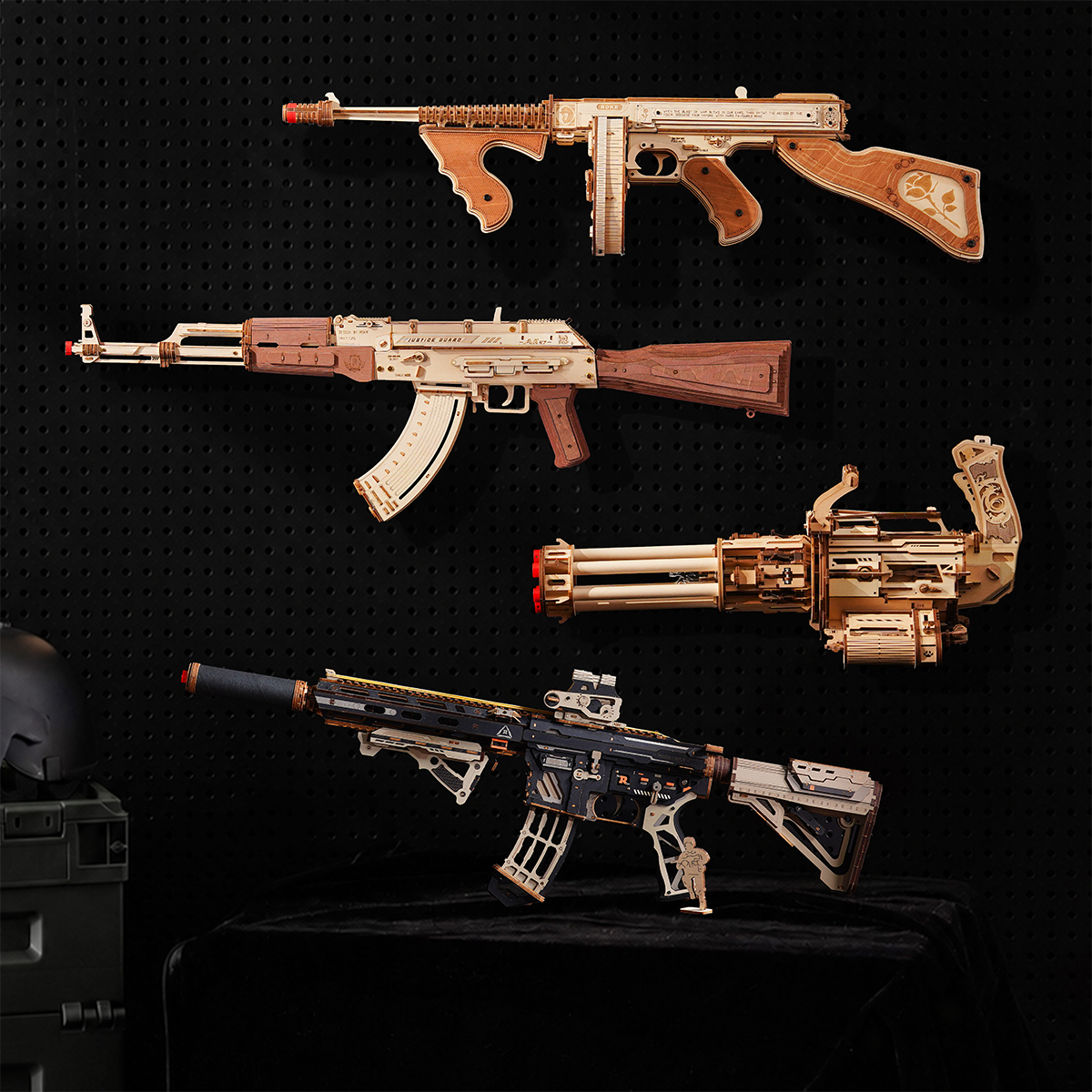 ROKR M416 Carbine LQB02 - 3D Wooden Puzzle Kit