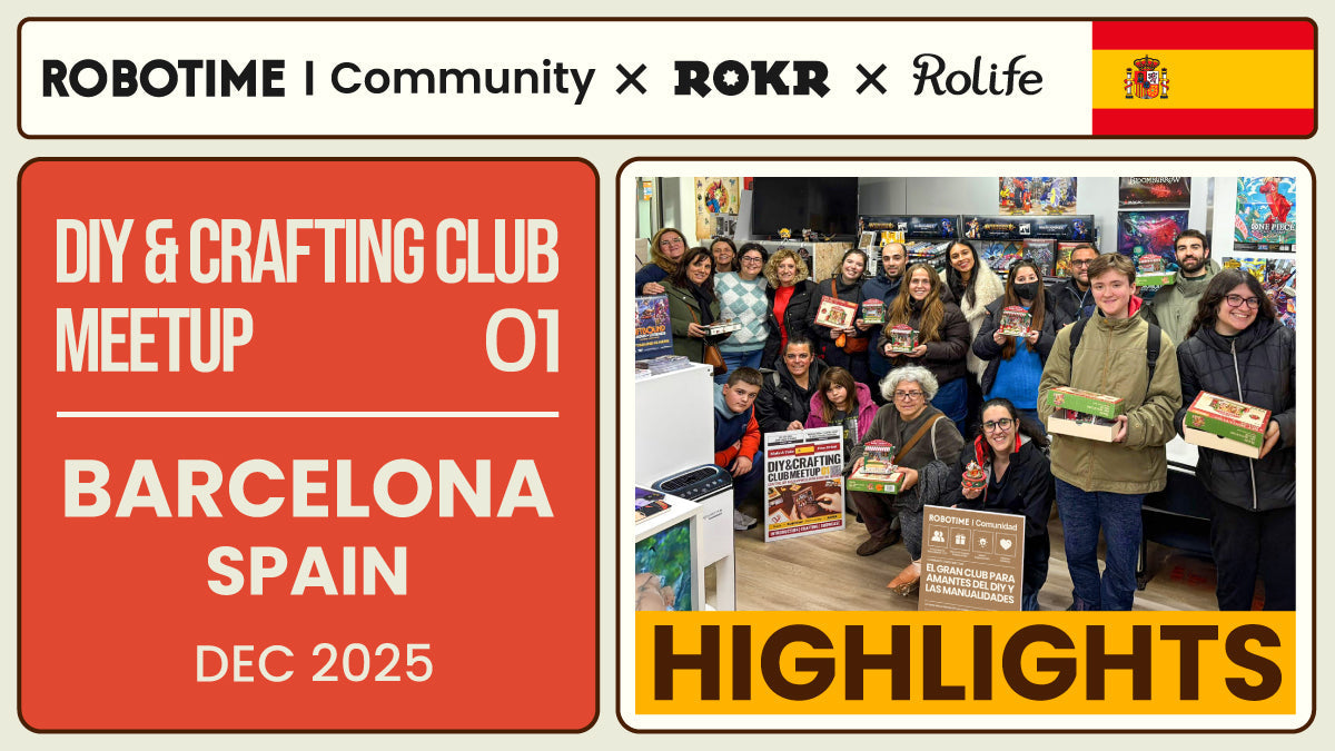 Robotime DIY Crafting Club Meetup in Barcelona Spain